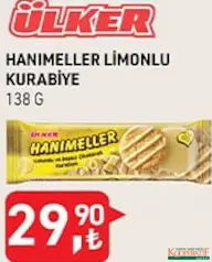 ÜLKER HANIMELLER LİMONLU KURABİYE 138 G